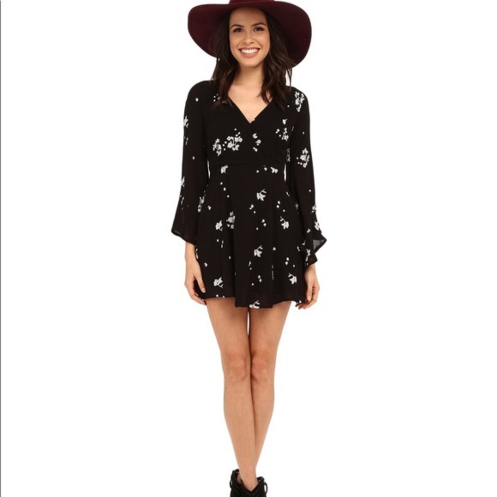 SOLD — Free People Black Floral Dress